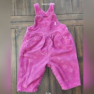 Vintage Carter's Pink Corduroy Stamped Flowers